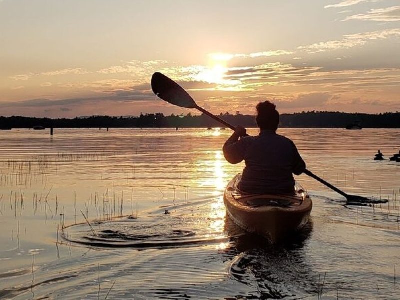 Sunset Tour by Kayak on Sebago Lake Maine