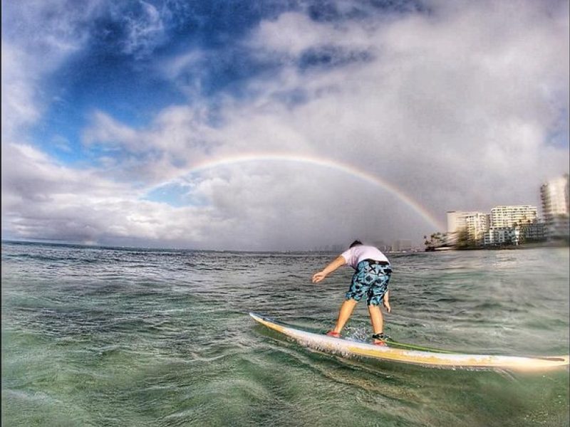 Surf Lessons in Hawaii Paddle Assisted