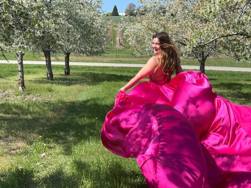 Flying Dress Photo Shoot in Traverse City