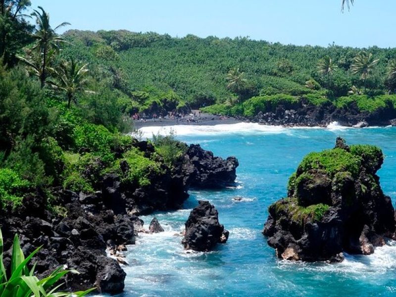 Road to Hana Rainforest, Black Sand Beach, Waterfalls & Lunch