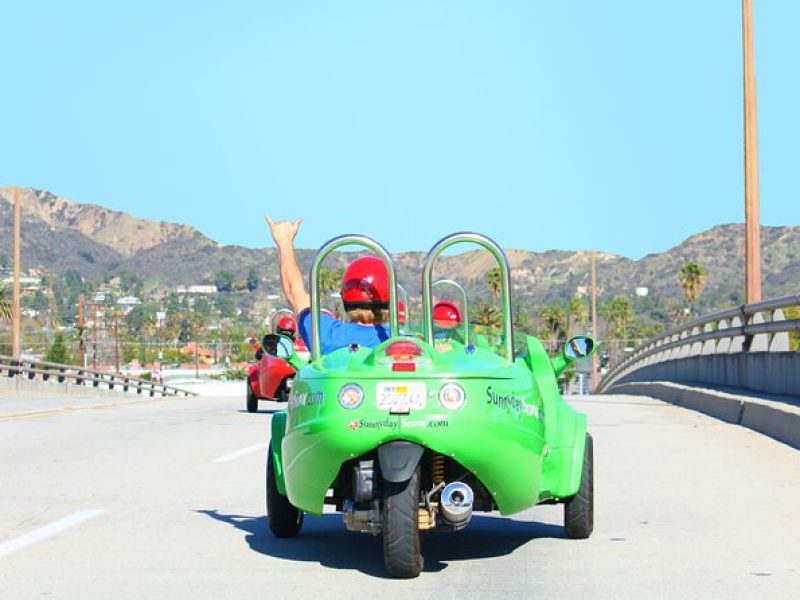 Mini-Car Adventure Ride in LA! Sunny Day Scoot