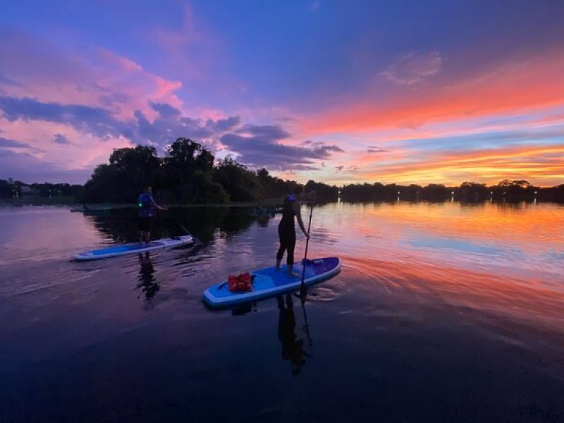 Sunset Clear Kayak or Clear Paddleboard in Orlando