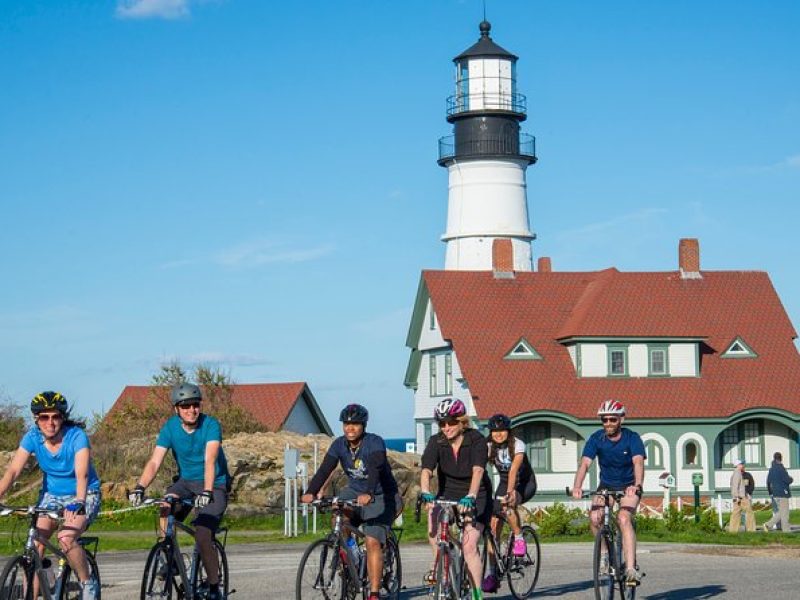 Portland Bicycle Tour with 5 Lighthouse Stops and XL Lobster Roll