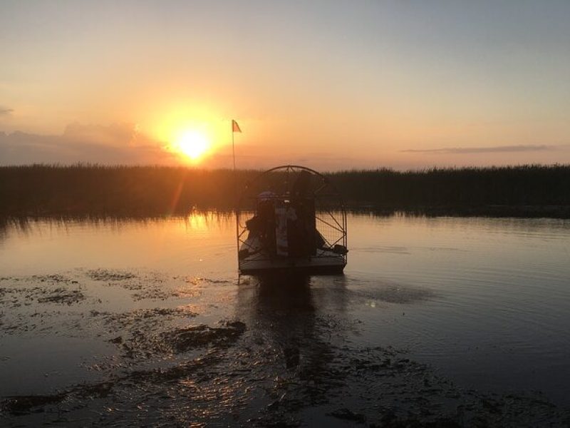 Sunset 1.5 Hour Private Airboat Tour of Miami Everglades