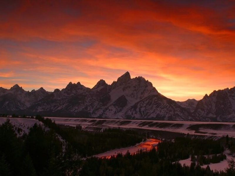 Private Sunset Winter Tour of Grand Teton National Park