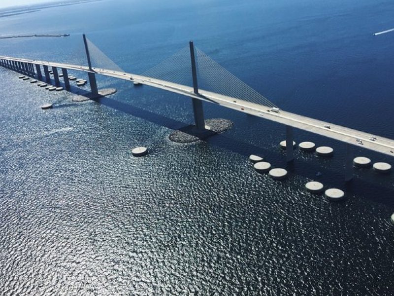 Magnificent Helicopter Tour -Tampa Bay, Skyway Bridge, Beaches of Pinellas Co.