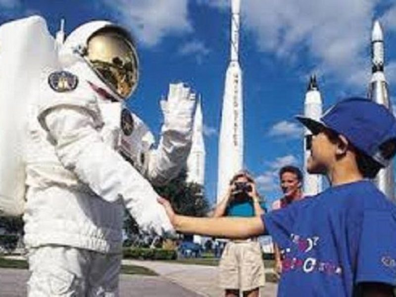 Kennedy Space Center Visitors Complex from Port Canaveral Cruise