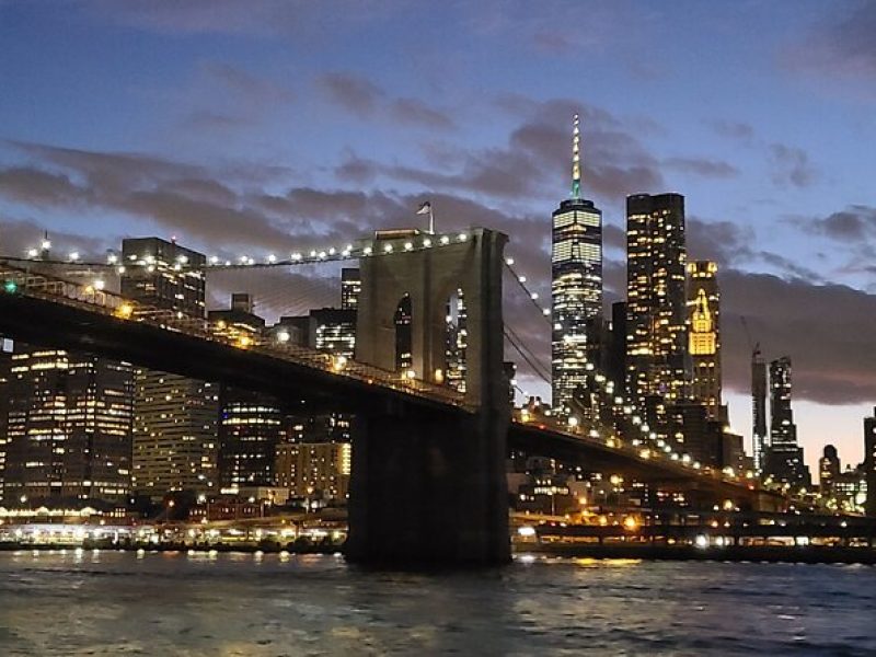 NYC Skyline lights Happy Hour and Cash Bar