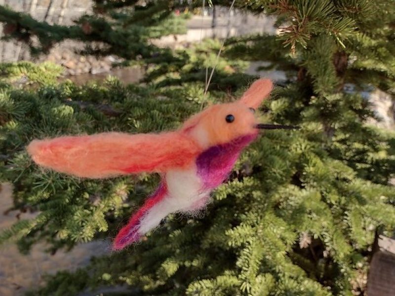 Felting Hummingbird Ornament Class in Estes Park