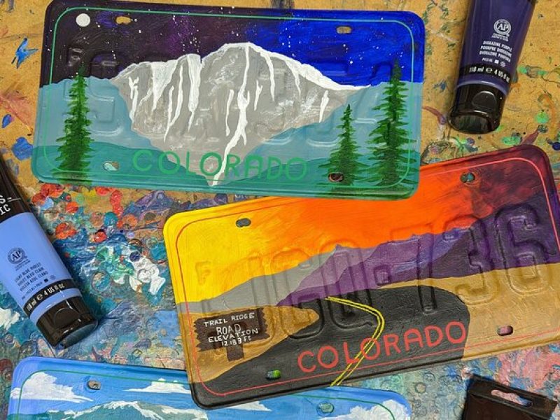 Colorado or Bust! Painted License Plate Class