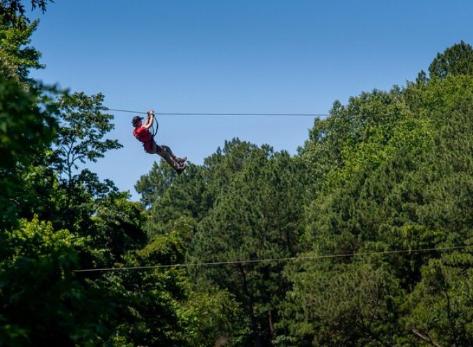 Ziplining and Climbing at The Adventure Park at Virginia Aquarium