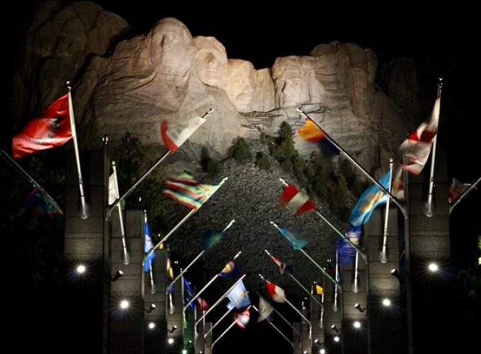 Mount Rushmore Night Illumination and Ceremony