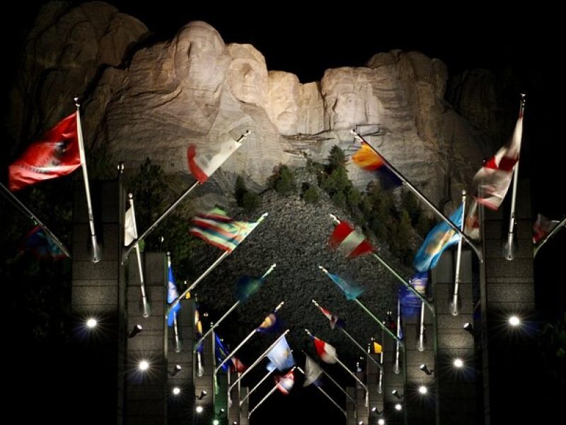 Mount Rushmore Night Illumination and Ceremony