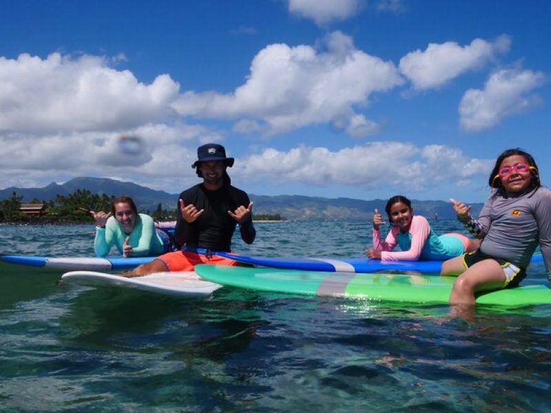 Private Surf Lesson for 3-5 People in North Shore Oahu