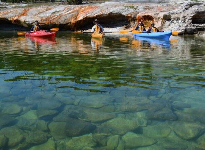 Lake Yellowstone Half Day Kayak Tours Past Geothermal Features