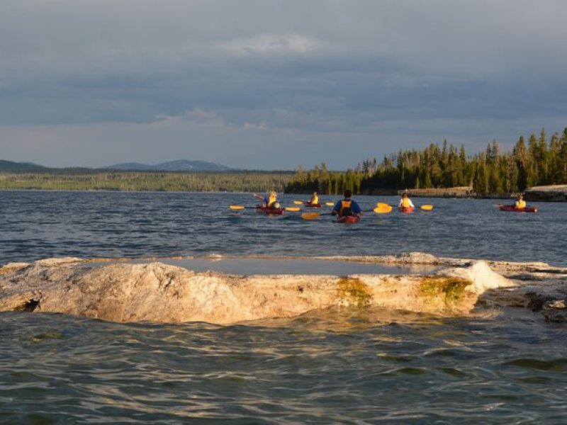 Small-Group Sunset Kayaking Tour on Lake Yellowstone