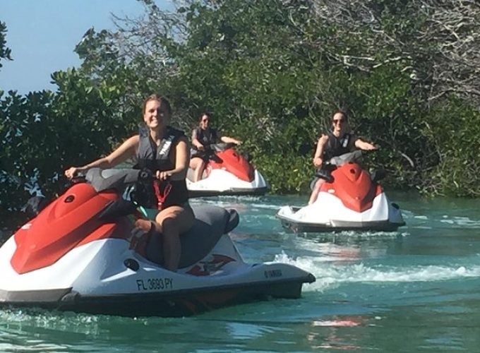 1.5 Hour (20 miles) Waverunner Tour. See Mangrove Tunnels, 20 Islands & SandBar