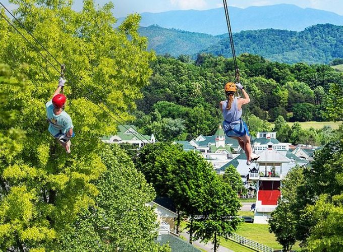 Small-Group 7-Line Zipline Activity at Sevierville Nature Park