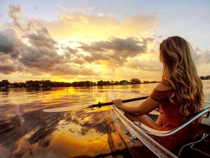 Clear Kayak Sunset Tour through The Winter Park Chain of Lakes