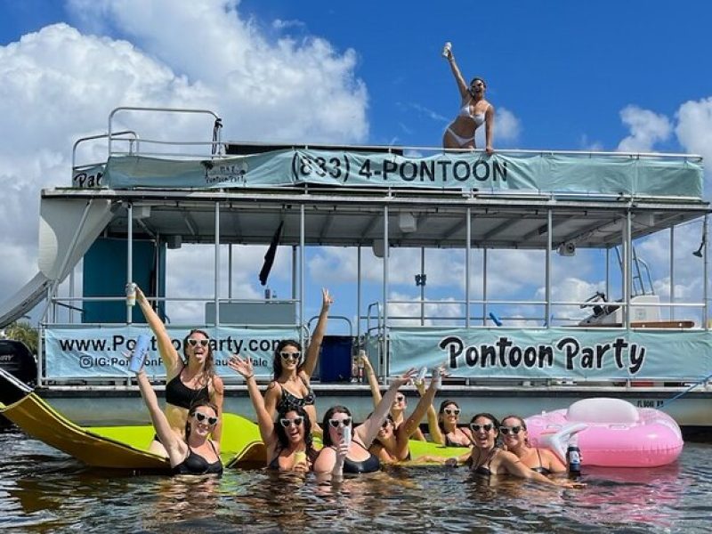 Private Double Deck Pontoon Party Cruise in Fort Lauderdale