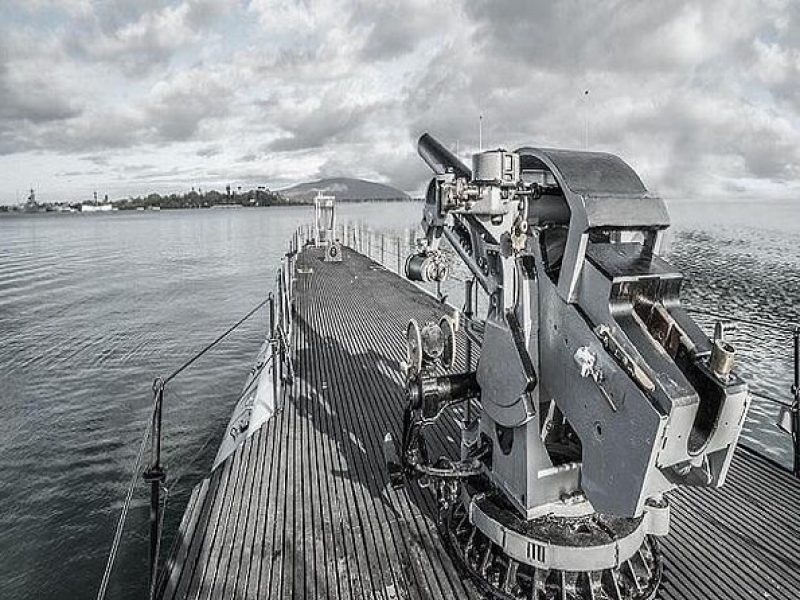 Battleships of World War II Departing from Waikiki Area