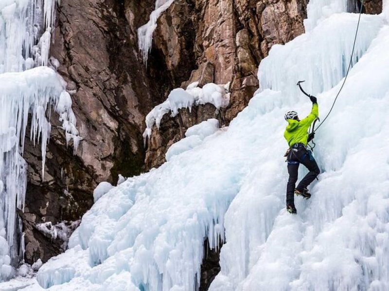 Snowmobile Access Ice Climbing Adventure