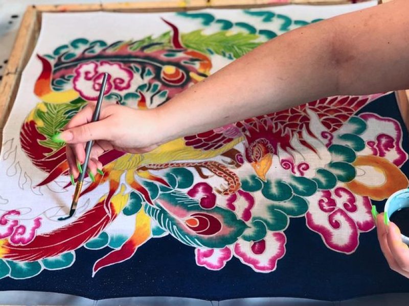 Make and Paint a Malaysian Batik Scarf in Aventura, Florida