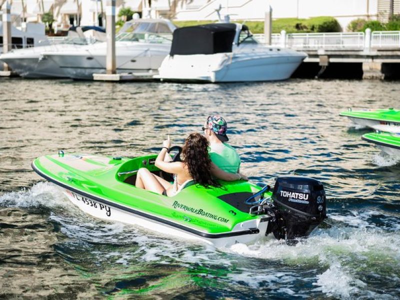 2 Person Mini Power Boat Rental at Tampa Riverwalk