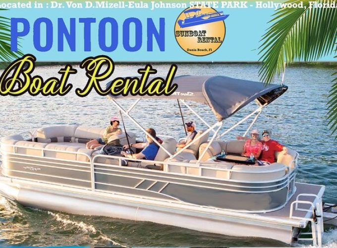 Pontoon Boat 26ft (12pp/115Hp) – Hollywood – FLL – SunBoat rental