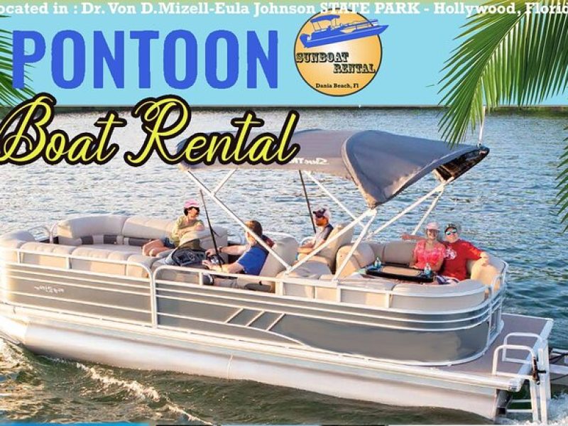 Pontoon Boat 26ft (12pp/115Hp) – Hollywood – FLL – SunBoat rental