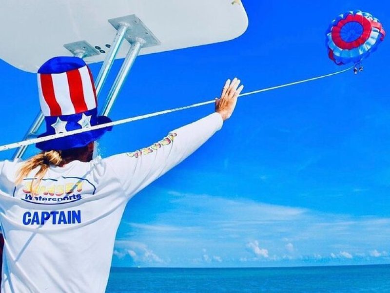 Parasailing at Smathers Beach in Key West