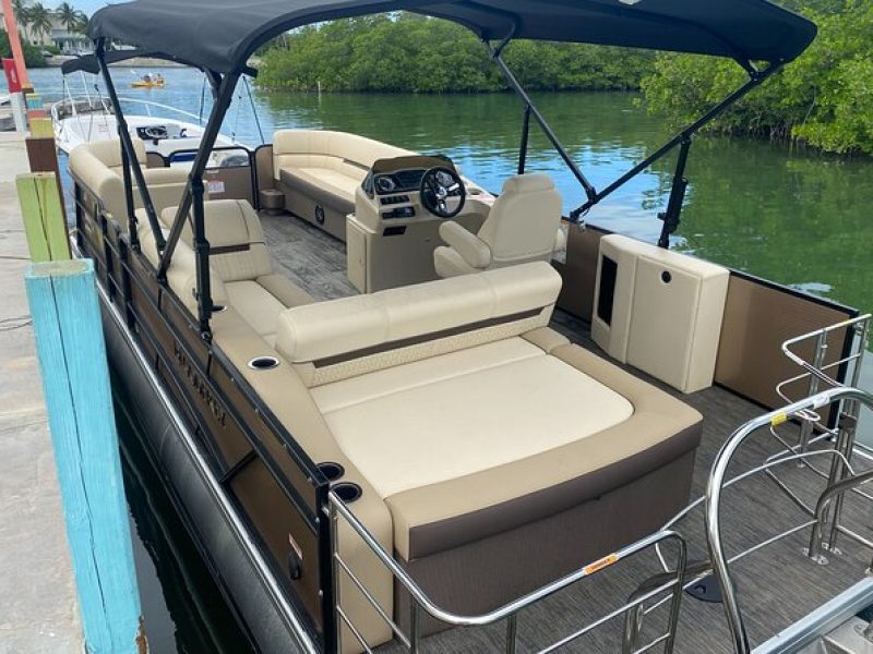 Full Day Premium 24ft Pontoon Boat With Cozy Lounge Upgrades