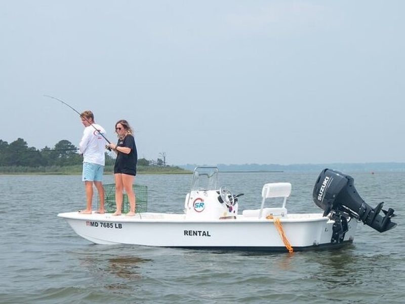 8-Hour Fishing Skiff Boat Rental in Dewey Beach