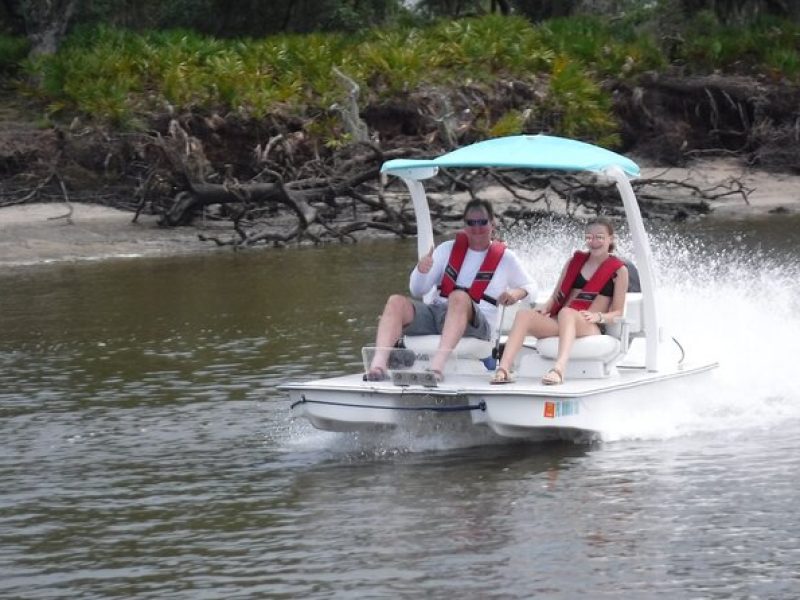 Drive your Own 2 Seat Fun Go Cat Boat from Collier-Seminole Park