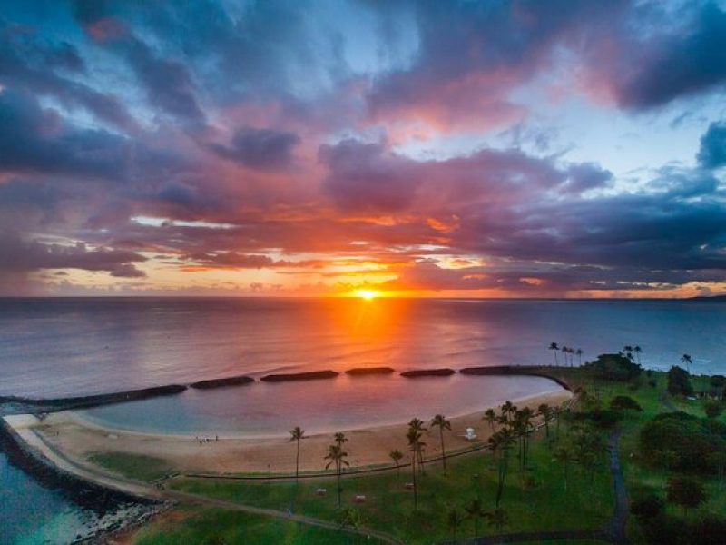 Waikiki Sunset – 50 Min Helicopter Tour – Doors Off or On