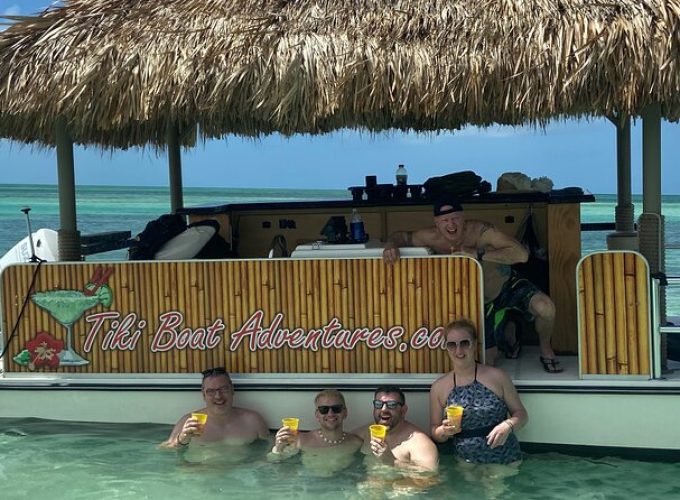 Private 2-Hour Tiki Boat Party in Key West & Mini Sandbar