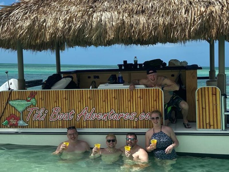 Private 2-Hour Tiki Boat Party in Key West & Mini Sandbar