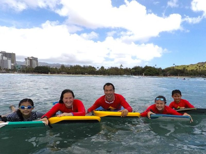 Bodyboarding Family Lesson (Waikiki Courtesy Shuttle)