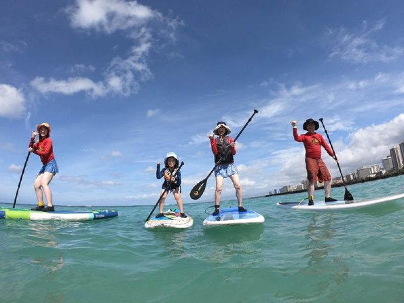 Stand Up Paddle Family Lesson (Waikiki Courtesy Shuttle)