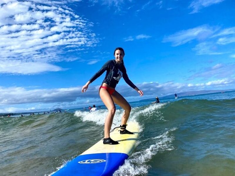 Group Surf Lesson at Kalama Beach in Kihei