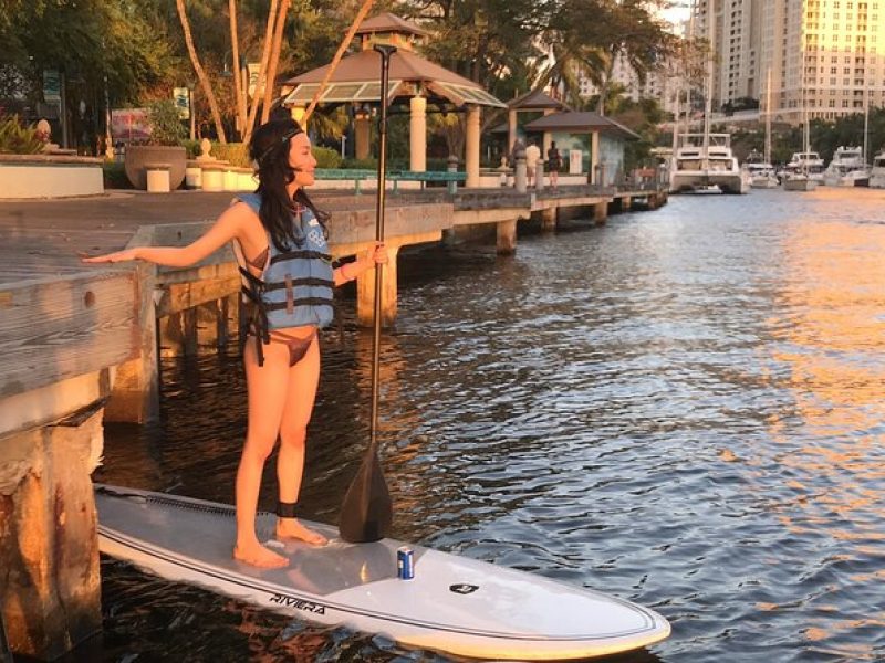 Sunset on Paddleboard Experience in Las Olas Fort Lauderdale