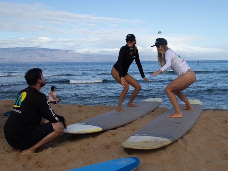 Group Surf Lessons from Kaanapali Beach