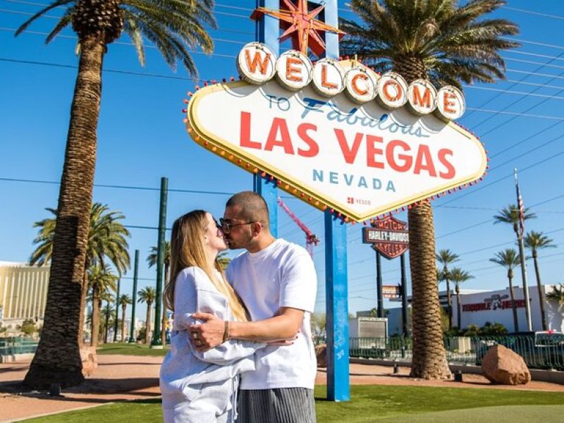 Professional Photoshoot at the Welcome to Las Vegas Sign