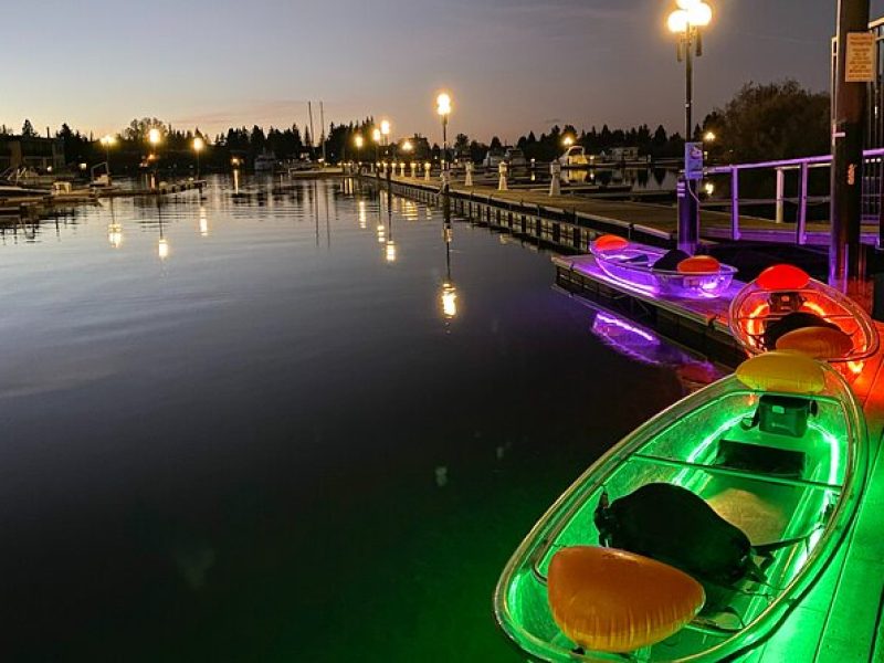 Evening LED Glow Clear Kayak Tour in Lake Tahoe