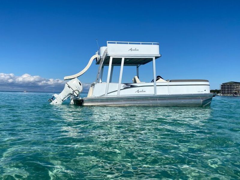 Destin- Private Chartered Slide Pontoon Boat-Up to 6 Guests