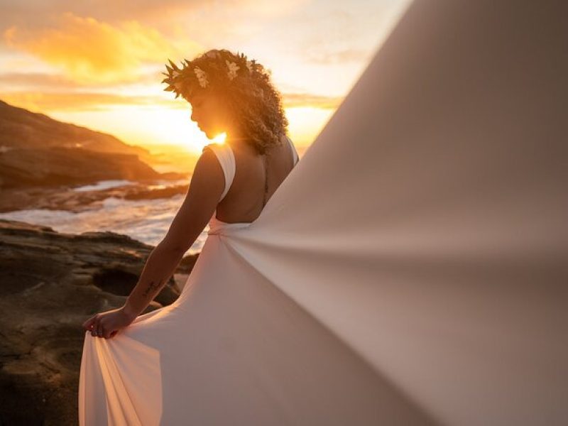 Flying Dress Photoshoot on Oahu