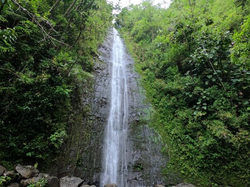 Hawaiian Waterfall Hike and Downhill Bike Tour