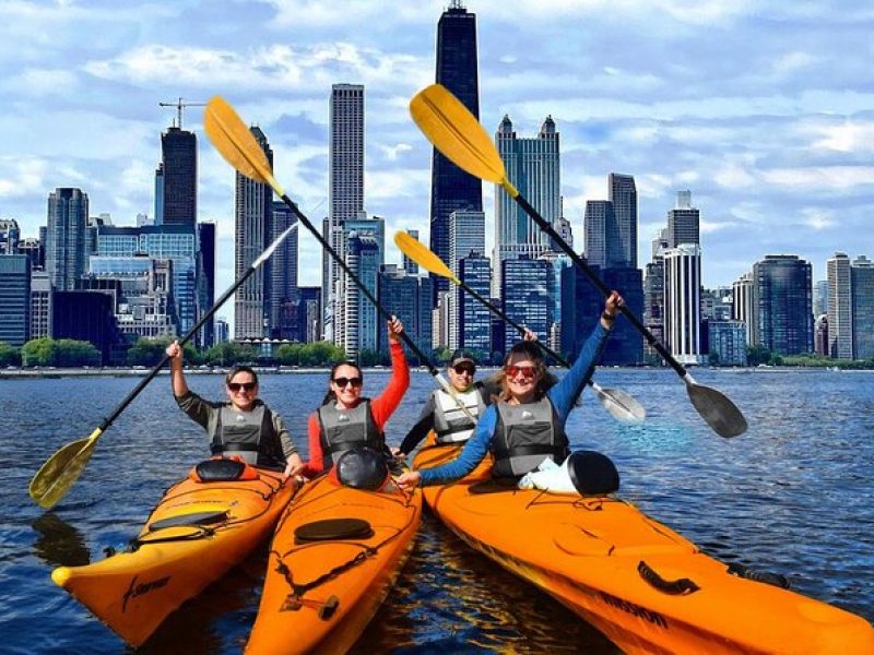 Chicago's Lake Michigan Downtown Kayak Rental at Ohio Street Beach