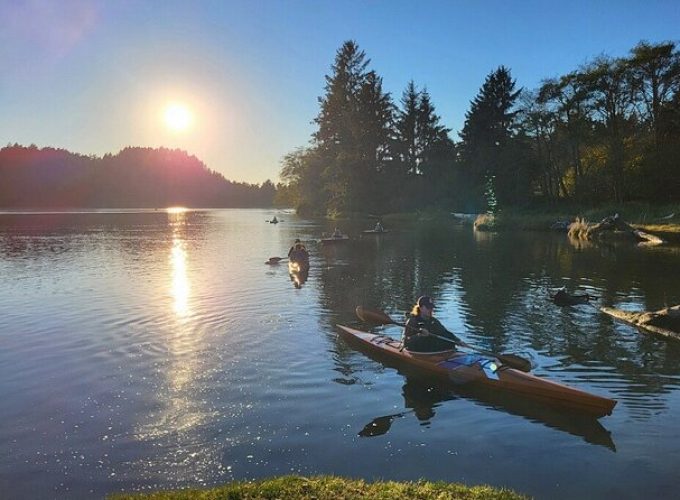 Guided Kayak Tours on the Salmon River Estuary in Otis, Oregon