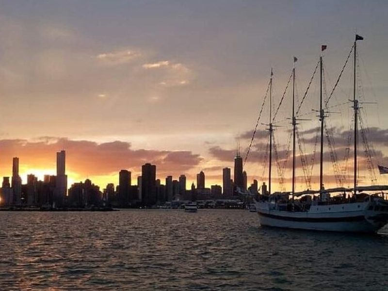 Chicago Skyline Sunset Sail Aboard a Tall Ship